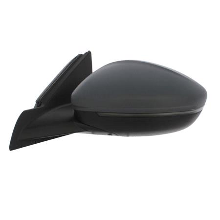 Left Wing Mirror (electric, heated, primed cover, LED indicator, power folding, puddle lamp, Blind Spot Warning) for Peugeot 208 II 2019 Onwards