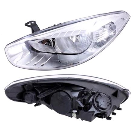 Left Headlamp (Halogen, Takes H7 / H7 Bulbs, Supplied Without Bulbs, Original Equipment) for Renault FLUENCE 2010 2013