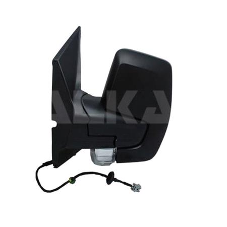 Left Wing Mirror (electric, indicator, black cover, power folding) for Ford TRANSIT CUSTOM Kombi 2018 2023