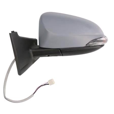 Left Wing Mirror (electric, heated, indicator lamp, primed cover) for TOYOTA YARIS / VITZ, 2011 Onwards