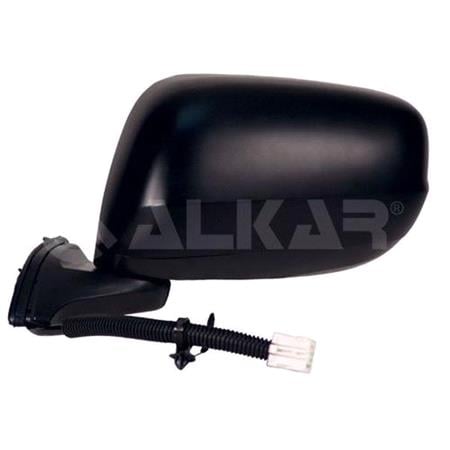 Left Wing Mirror (electric, WITHOUT indicator, not heated, primed cover) for HONDA JAZZ, 2008 2015