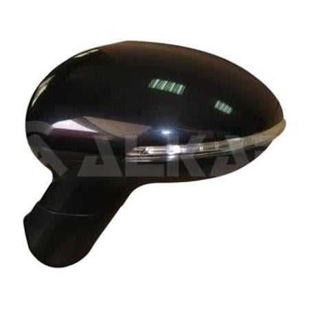 Left Wing Mirror (electric, heated, indicator, power folding, black cover) for Kia RIO III 2011 2017