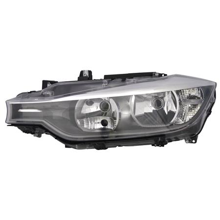 Left Headlamp (Halogen, Takes H7/H7 Bulbs, Supplied With Motor) for BMW 3 Series 2012 2015