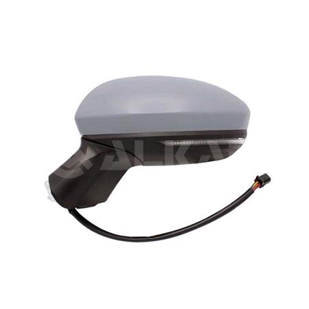 Left Wing Mirror (electric, heated, indicator, POWER FOLDING, without blind spot indicator, primed cover) for Renault CLIO V, 2019 Onwards
