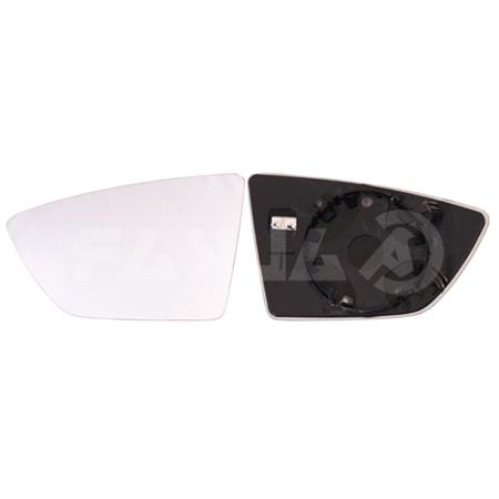 Left Wing Mirror Glass (heated) and Holder for Seat LEON SC, 2013 Onwards