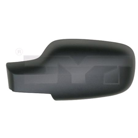 Left Wing Mirror Cover (black, grained) for Renault MEGANE II Saloon, 2003 2008