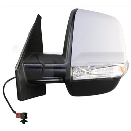 Left Wing Mirror (electric, heated, indicator, double glass) for Fiat DOBLO Cargo, 2010 Onwards