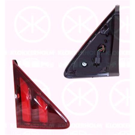 Left Rear Lamp (With LED, Inner, On Boot Lid, Original Equipment) for Peugeot 3008 2014 2016