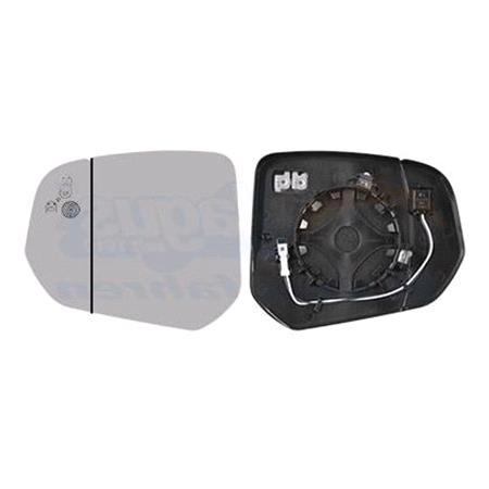Left Wing Mirror Glass (heated, blind spot warning lamp) for Ford TRANSIT CONNECT Kombi 2018 2021