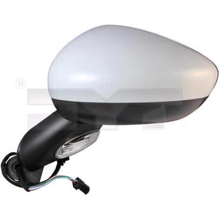 Left Wing Mirror (electric, heated) for Citroen C3, 2009 Onwards