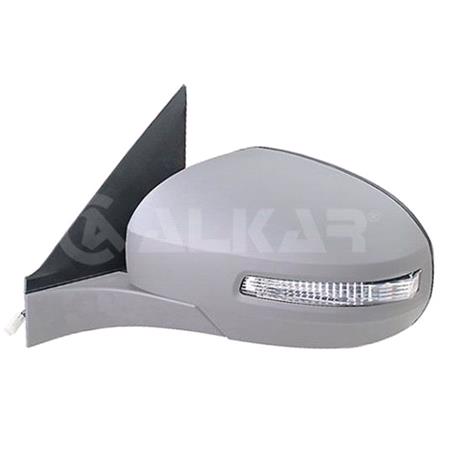 Left Wing Mirror (electric, heated, indicator, primed cover) for Suzuki SWIFT IV, 2010 Onwards