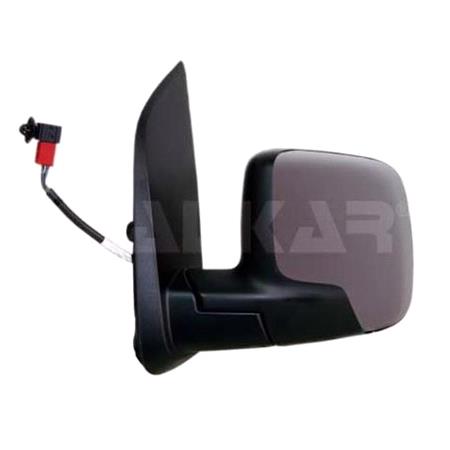 Left Wing Mirror (Electric, Heated, Primed Cover) for Fiat QUBO, 2009 Onwards