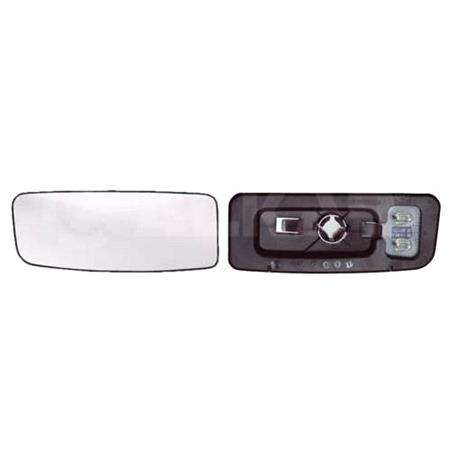 Left Blind Spot Wing Mirror Glass (heated) and Holder for Mercedes SPRINTER 3 t Flatbed, 2010 2018