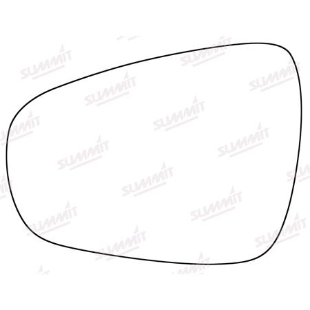 Left Stick On Wing Mirror Glass for Lexus LS 2012 Onwards