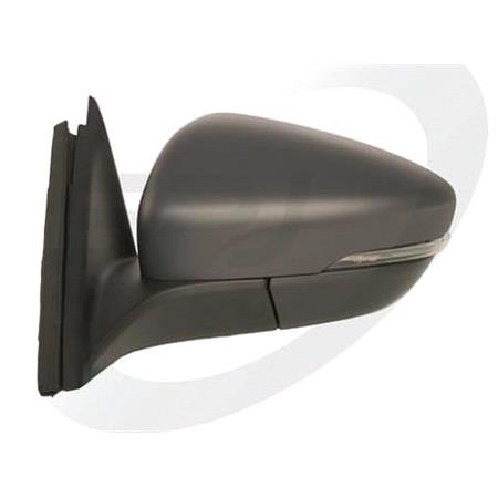 Left Wing Mirror (electric, heated, power folding, indicator, puddle lamp, primed cover) for Ford Focus Estate, 2018 Onwards