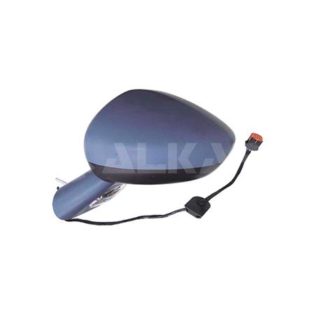 Left Wing Mirror (electric, heated, indicator, blue tinted glass, primed cover, power folding, MEMORY) for Citroen C5 2008 2017