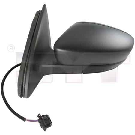 Left Wing Mirror (electric, heated, black cover) for Seat TOLEDO IV, 2012 Onwards