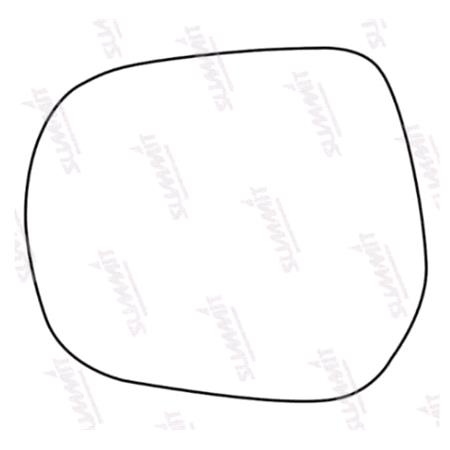 Left Stick On Wing Mirror Glass for Toyota LAND CRUISER 150, 2009 Onwards