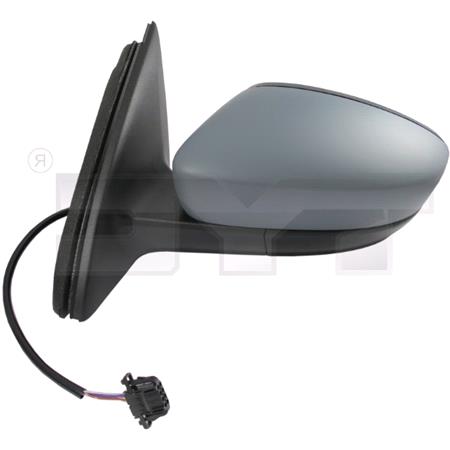 Left Wing Mirror (electric, heated, primed cover) for Seat TOLEDO IV, 2012 Onwards