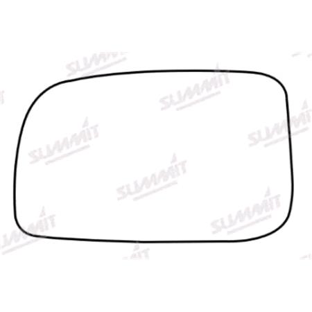 Left Stick On Wing Mirror Glass for Daihatsu SIRION 2005 to 2010