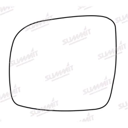 Left Stick On Wing Mirror Glass for Chrysler VOYAGER IV 2007 Onwards