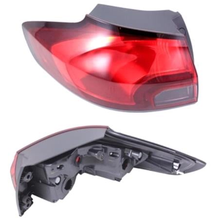 Left Rear Lamp (Outer, On Quarter Panel, Supplied Without Bulbholder) for Vauxhall ZAFIRA Mk III 2012 2016