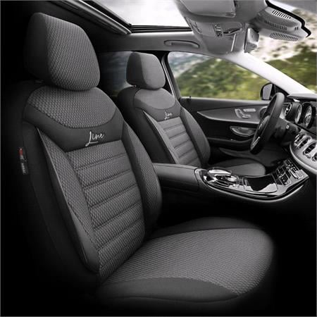 Premium Cotton Leather Car Seat Covers LINE SERIES   Black Grey For Citroen XM Estate 1994 2000