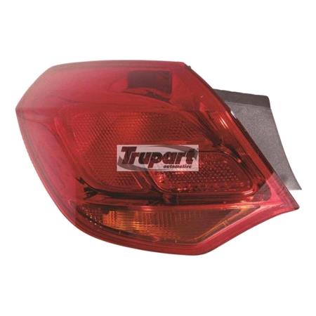 Left Rear Lamp (Outer, On Quarter Panel, 5 Door Hatchback, Standard Red, Supplied Without Bulbholder) for Vauxhall ASTRA Mk VI 2010 on