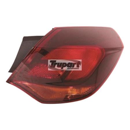 Right Rear Lamp (Outer, On Quarter Panel, 5 Door Hatchback, Dark Red, Supplied Without Bulbholder) for Vauxhall ASTRA Mk VI 2010 2015