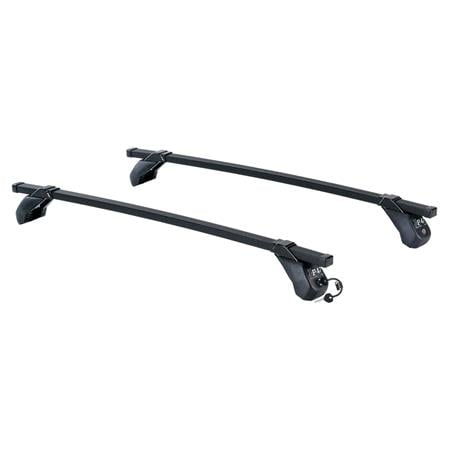 La Prealpina LP47 black steel square Roof Bars for Volvo V60 2010 Onwards (Without Roof Rails)