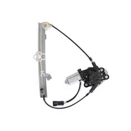 Rear Right Electric Window Regulator (with motor) for FIAT GRANDE PUNTO (199), 2005 2010, 4 Door Models, WITHOUT One Touch/Antipinch, motor has 2 pins/wires