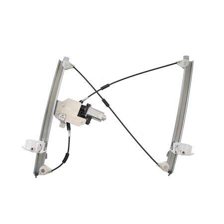 Front Left Electric Window Regulator (with motor) for Citroen C2 ENTERPRISE, 2005 2010, 2 Door Models, WITHOUT One Touch/Antipinch, motor has 2 pins/wires