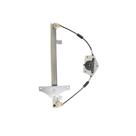 Front Right Electric Window Regulator Mechanism (without motor) for Citroen C4 (LC_), 2004 2010, 4 Door Models, One Touch/AntiPinch Version, holds a motor with 6 or more pins