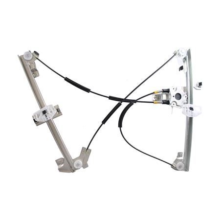 Front Right Electric Window Regulator Mechanism (without motor) for Citroen BERLINGO Van , 1996 2008, 2 Door Models, WITHOUT One Touch/Antipinch, holds a standard 2 pin/wire motor
