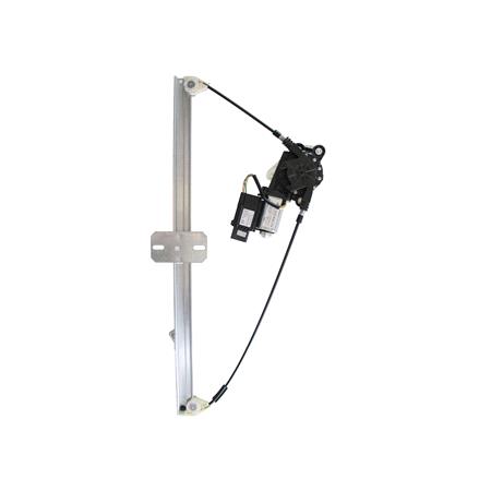 Front Right Electric Window Regulator (with motor, one touch operation) for VAUXHALL MOVANO Mk II (B) VAN (FV), 2010 , 2 Door Models, One Touch Version, motor has 6 or more pins