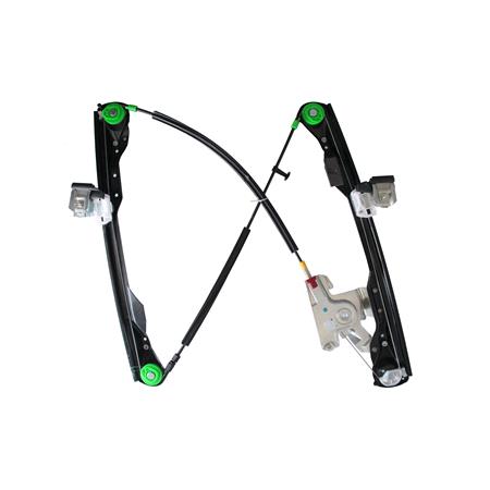 Front Right Electric Window Regulator Mechanism (without motor) for FORD FOCUS Saloon (DFW), 1999 2005, 4 Door Models, WITHOUT One Touch/Antipinch, holds a standard 2 pin/wire motor
