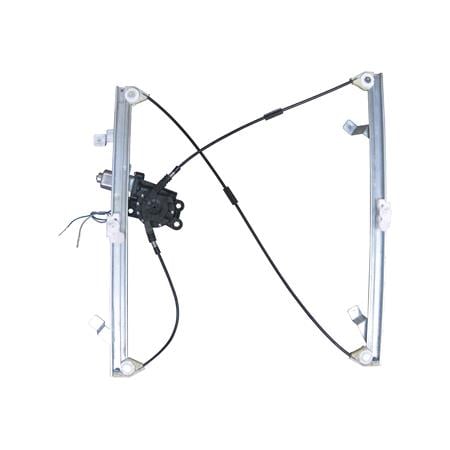 RENAULT KANGOO'08 POWER WINDOW REGULATOR   FRONT LEFT, 4 Door Models, WITHOUT One Touch/Antipinch, motor has 2 pins/wires