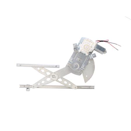 Front Left Electric Window Regulator (with motor) for ROVER 400 (RT), 1995 2000, 4 Door Models, WITHOUT One Touch/Antipinch, motor has 2 pins/wires