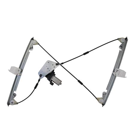 Front Left Electric Window Regulator (with motor) for FORD FIESTA Van, 2003 2008, 2 Door Models, WITHOUT One Touch/Antipinch, motor has 2 pins/wires