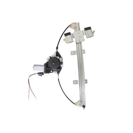 Front Left Electric Window Regulator (with motor) for FORD FUSION (JU_), 2002 2012, 4 Door Models, WITHOUT One Touch/Antipinch, motor has 2 pins/wires