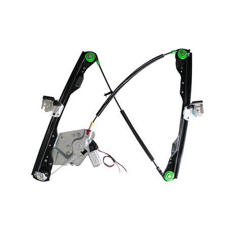 Front Left Electric Window Regulator (with motor) for FORD FOCUS Saloon (DFW), 1999 2005, 4 Door Models, WITHOUT One Touch/Antipinch, motor has 2 pins/wires