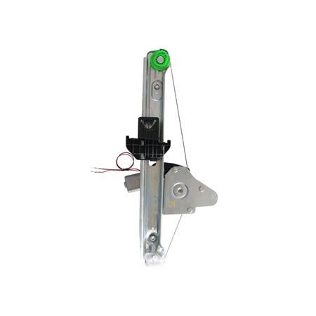 Rear Right Electric Window Regulator (with motor) for FORD FOCUS Saloon (DFW), 1999 2005, 4 Door Models, WITHOUT One Touch/Antipinch, motor has 2 pins/wires