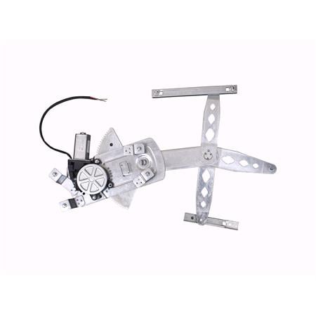 Front Left Electric Window Regulator (with motor) for OPEL CORSA C van (F08, W5L), 2000 2006, 2 Door Models, WITHOUT One Touch/Antipinch, motor has 2 pins/wires