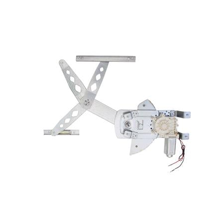 Front Left Electric Window Regulator (with motor) for OPEL MERIVA, 2003 2010, 4 Door Models, WITHOUT One Touch/Antipinch, motor has 2 pins/wires