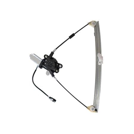 Front Left Electric Window Regulator (with motor) for RENAULT CLIO Mk II (BB01_, CB01_), 1998 2005, 4 Door Models, WITHOUT One Touch/Antipinch, motor has 2 pins/wires
