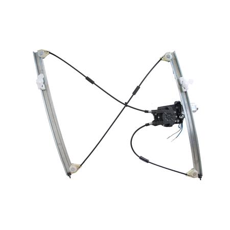 Front Right Electric Window Regulator (with motor) for RENAULT LAGUNA II (BG01_), 2001 2007, 4 Door Models, WITHOUT One Touch/Antipinch, motor has 2 pins/wires
