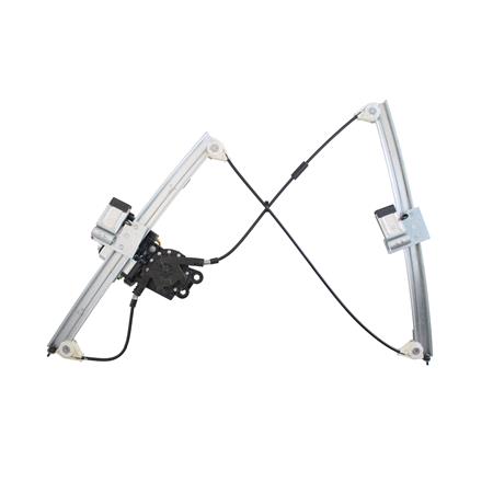 Front Left Electric Window Regulator (with motor, one touch operation) for VW Polo Estate 1999 2001, 4 Door Models, One Touch Version, motor has 6 or more pins