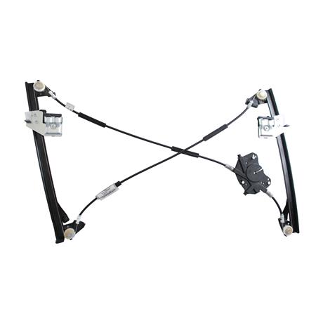 Front Right Electric Window Regulator Mechanism (without motor) for SEAT CORDOBA (6L), 2002 2009, 2 Door Models, One Touch/AntiPinch Version, holds a motor with 6 or more pins