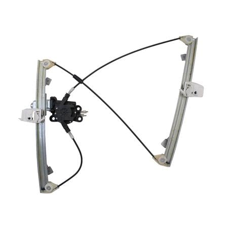 Front Left Electric Window Regulator (with motor) for OPEL CORSA D Van, 2006 2014, 2 Door Models, WITHOUT One Touch/Antipinch, motor has 2 pins/wires