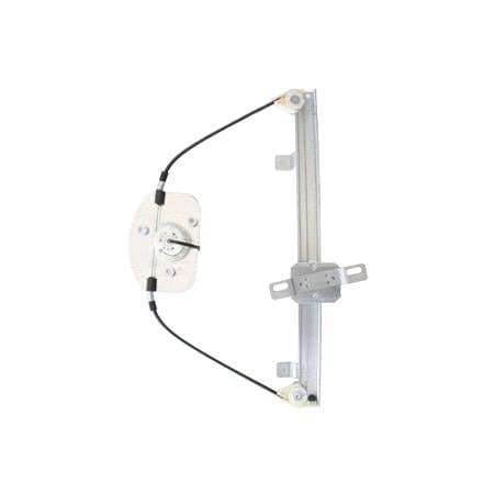 Front Left Electric Window Regulator Mechanism (without motor) for OPEL CORSA D Van, 2006 2014, 4 Door Models, One Touch/AntiPinch Version, holds a motor with 6 or more pins